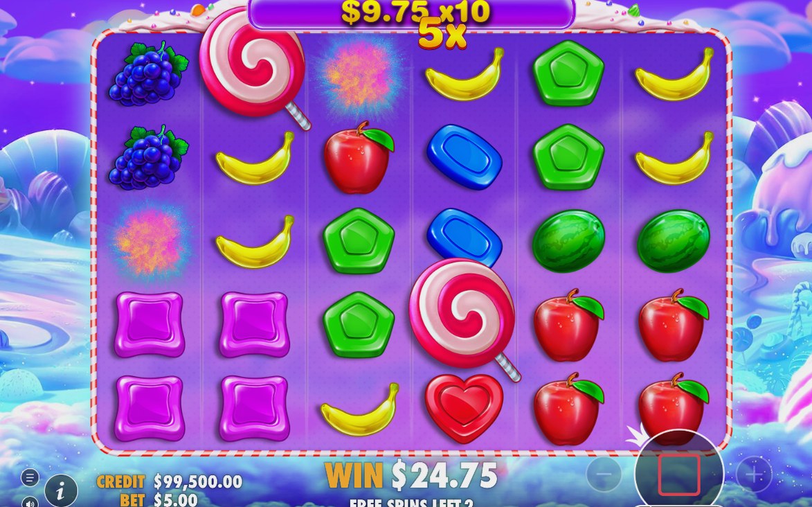 Multiplier-symboler i en pågående Free Spins-runda